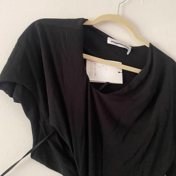 CHRISTOPHER ESBER coiled twisted torso black long sleeve dress - Picture 8 of 9